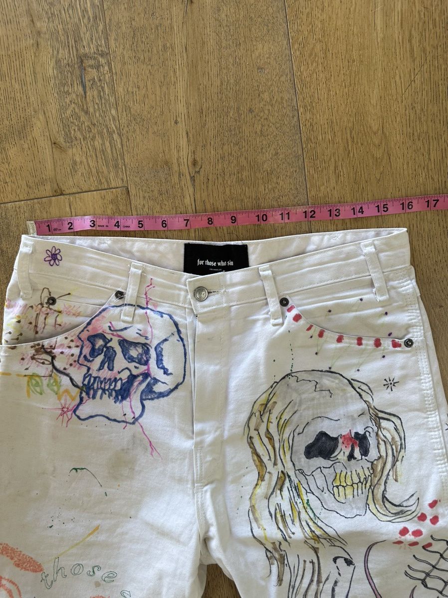 For Those Who Sin FTWS X Terry Urban 1 of 1 hand drawn work pant Size US 32 / EU 48 - 4 Thumbnail