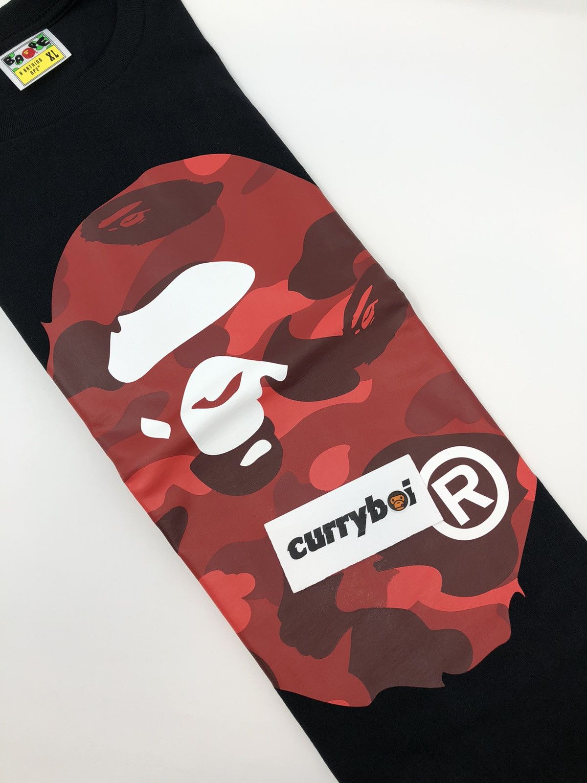 Bape BAPE Color Camo Big Ape Head T-Shirt Black/Red Size US XL / EU 56 / 4 - 6 Thumbnail