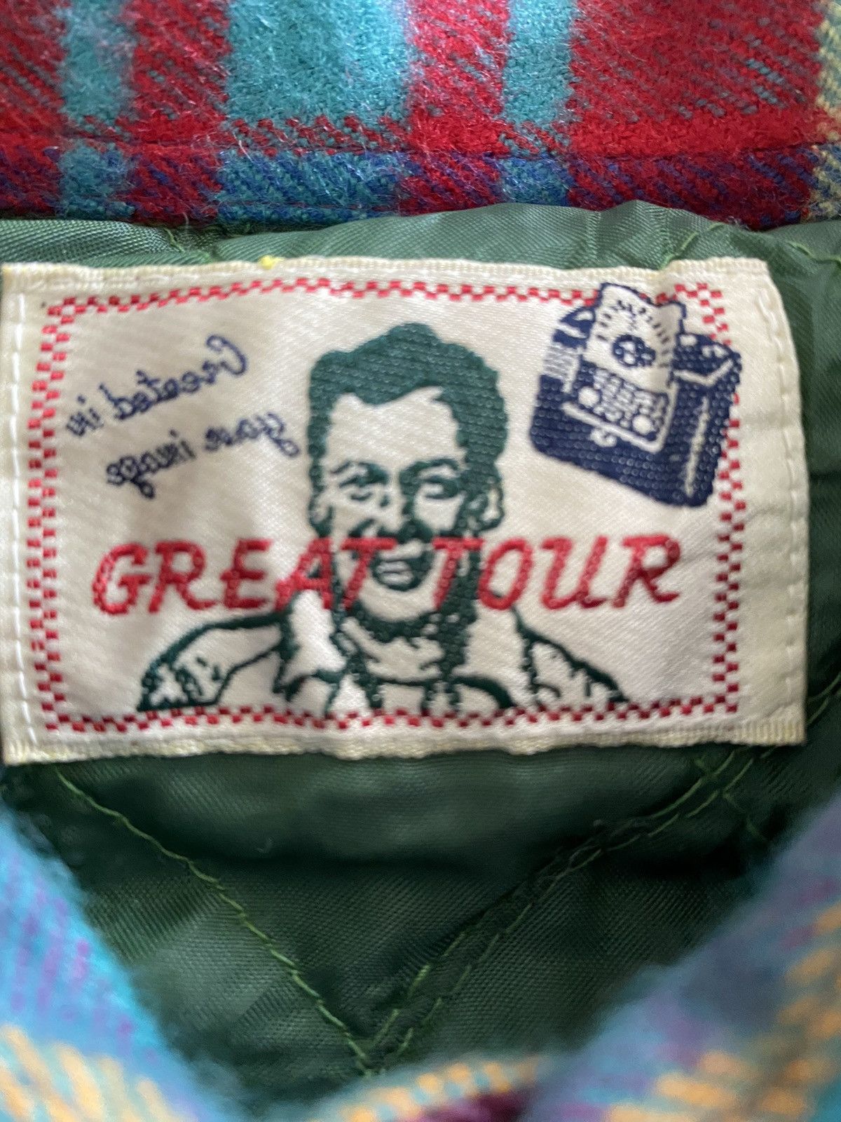 Flannel × Japanese Brand × Vintage Vintage 70's GREAT TOUR wool jacket button Multicolour Size US L / EU 52-54 / 3 - 6 Thumbnail