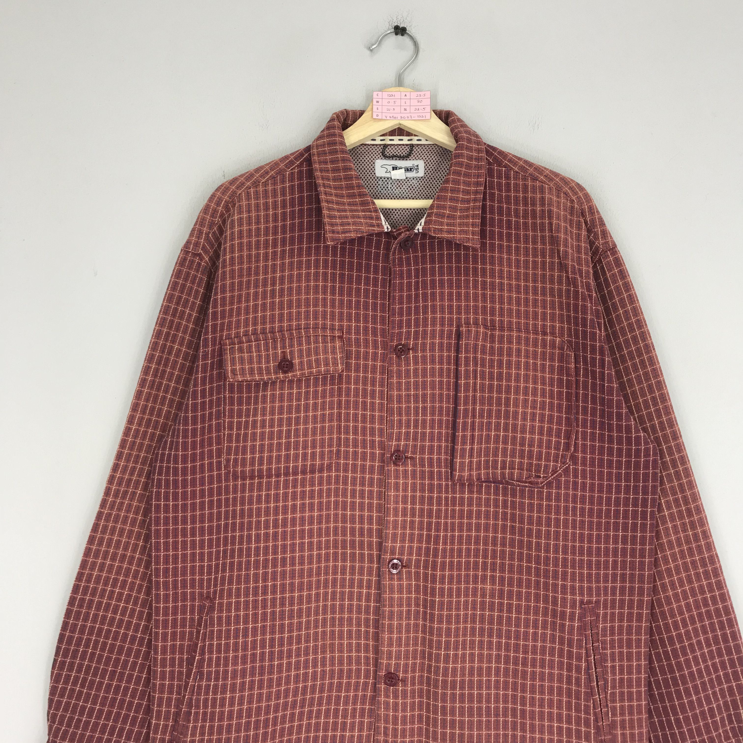 Vintage Vintage Bear Usa Double Pocket Plaid Shadow Tartan Size US L / EU 52-54 / 3 - 3 Thumbnail