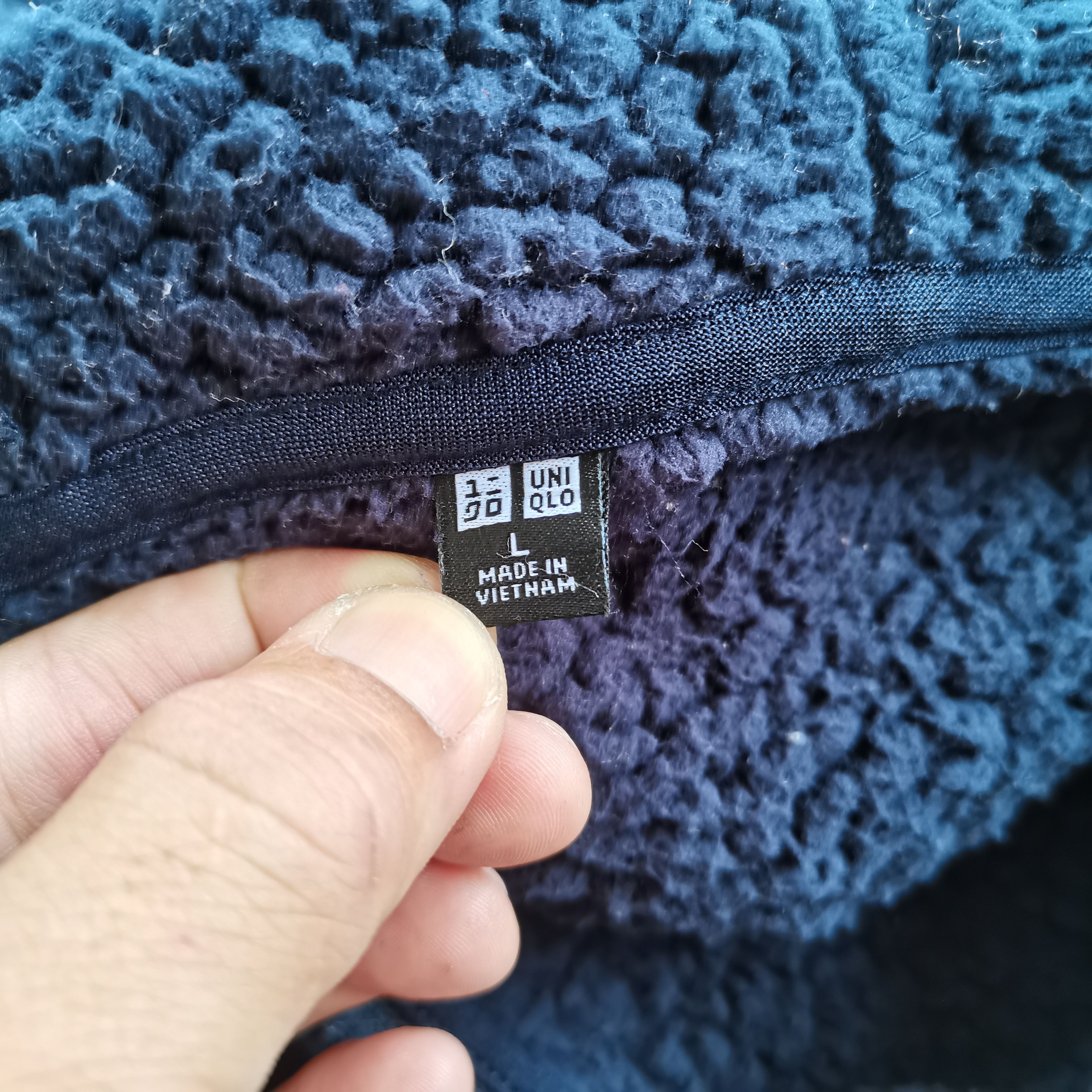 Japanese Brand × Vintage UNIQLO Deep Pile Fleece Hoodie Long Jacket Size US L / EU 52-54 / 3 - 13 Thumbnail