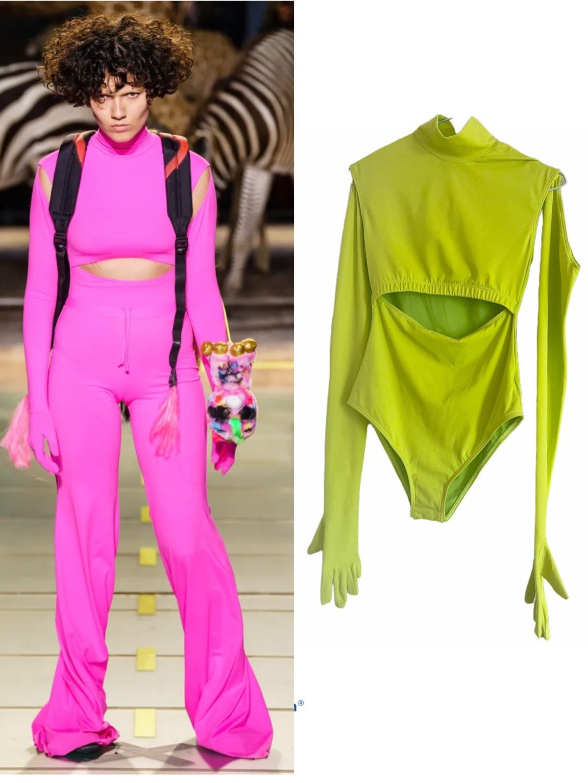 Vetements 🔥 Vetements FW19 Runway Detachable gloves neon bodysuit Size S / US 4 / IT 40 - 1 Thumbnail