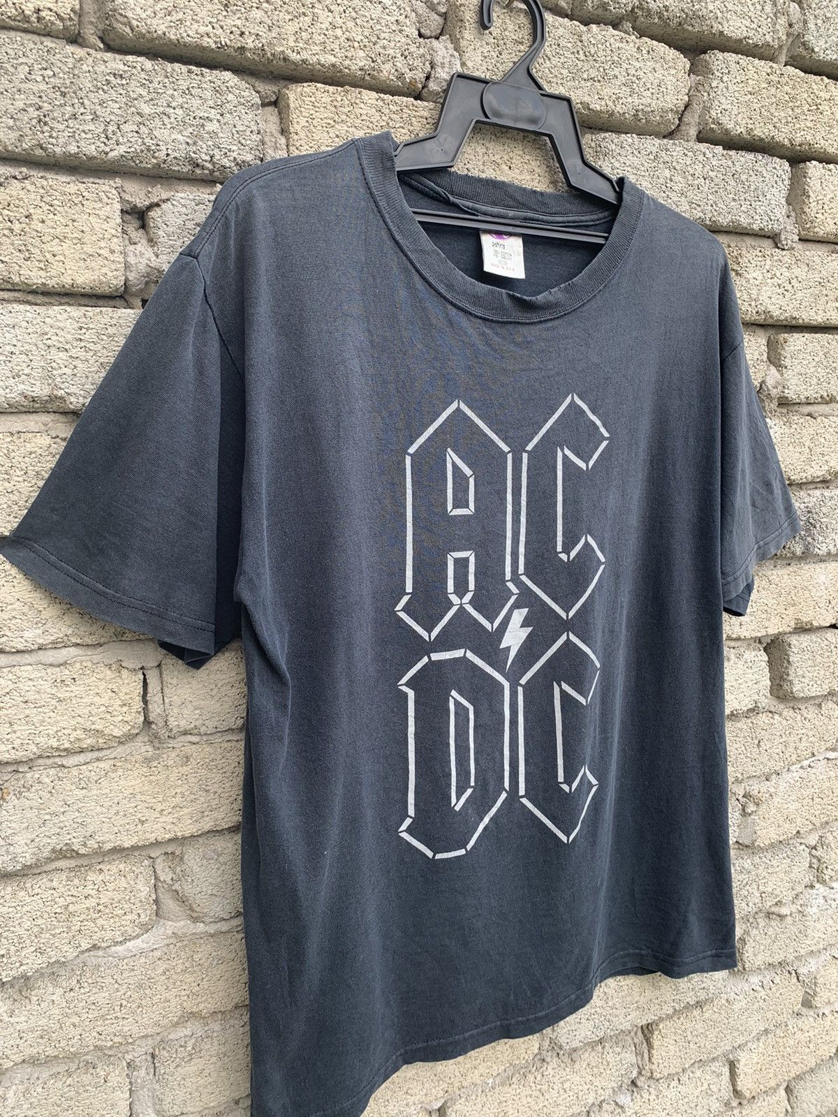 Band Tees × Vintage Distressed AC/DC Faded Made In USA T Shirt Size US M / EU 48-50 / 2 - 3 Thumbnail
