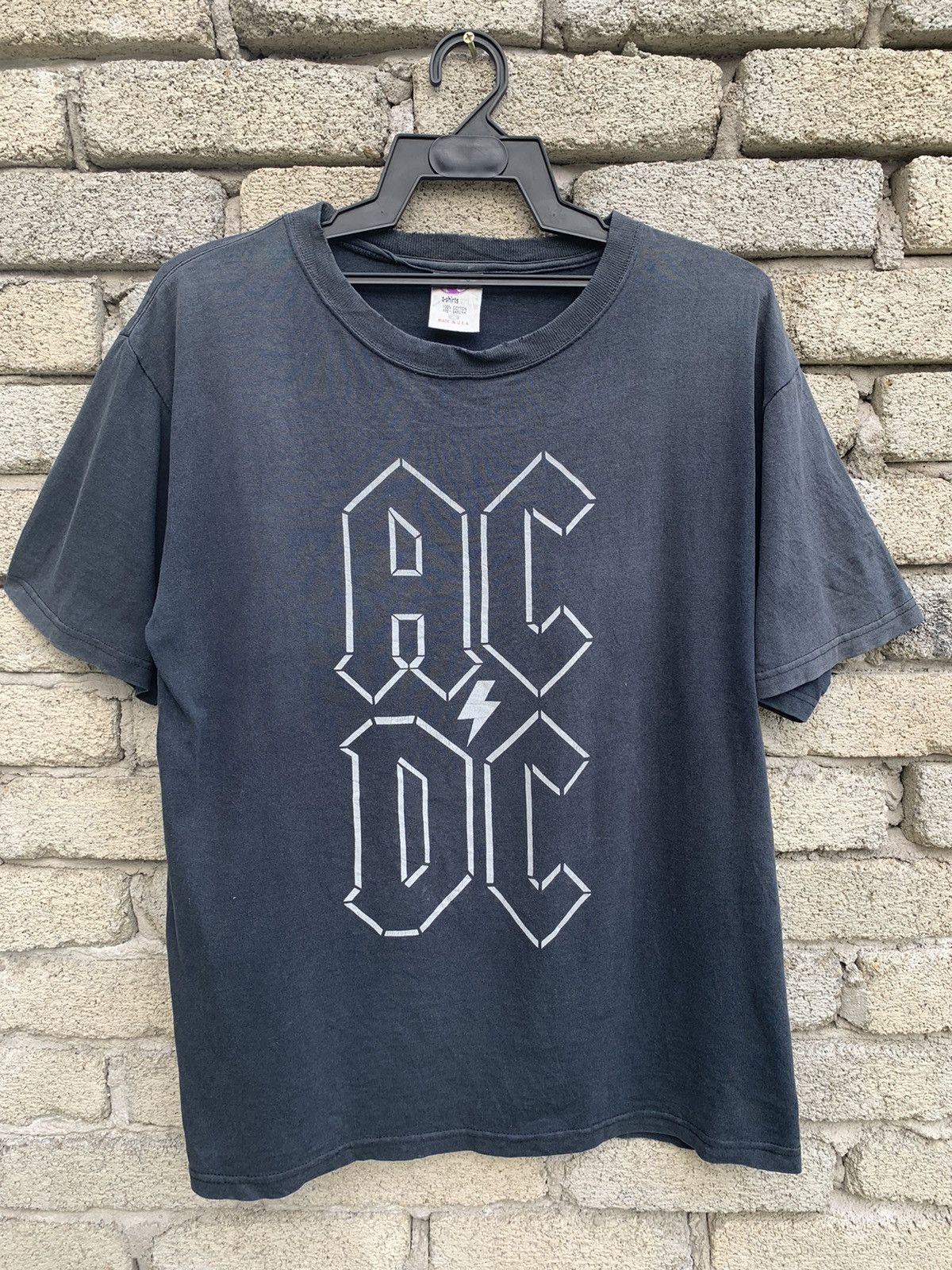 Band Tees × Vintage Distressed AC/DC Faded Made In USA T Shirt Size US M / EU 48-50 / 2 - 2 Thumbnail
