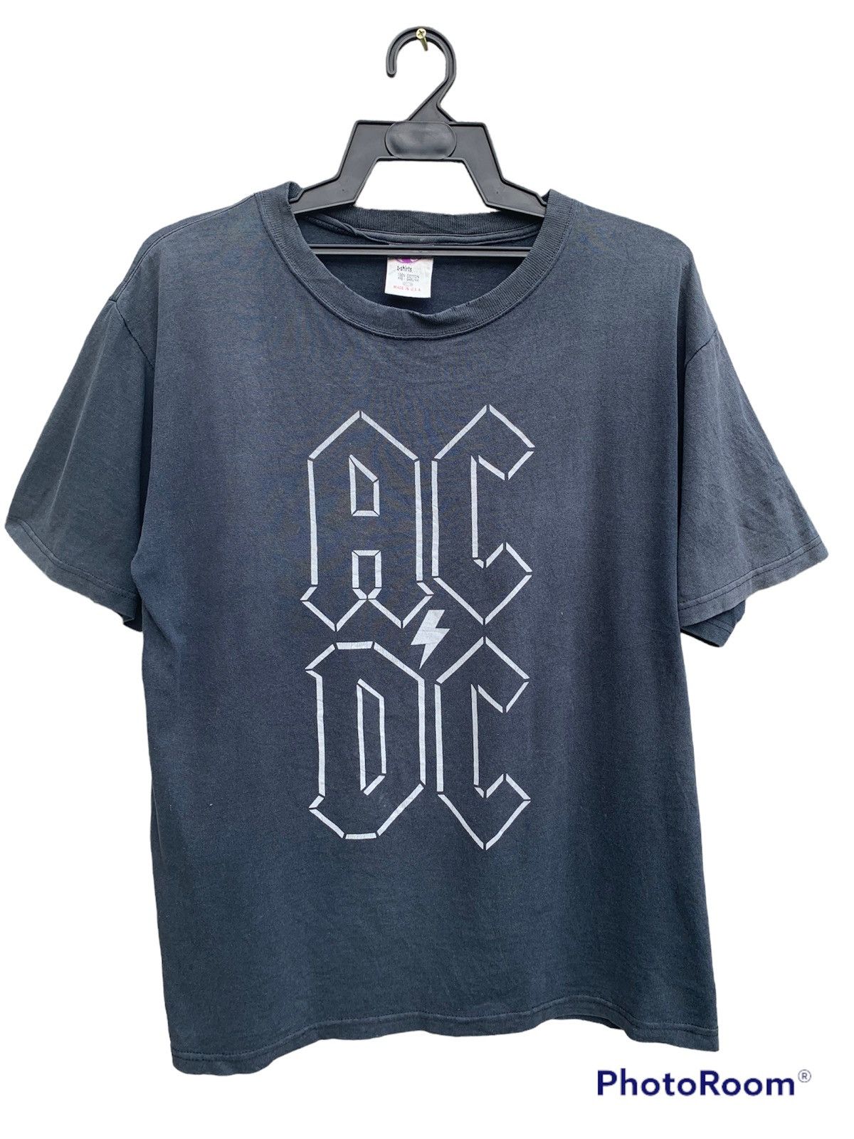 Band Tees × Vintage Distressed AC/DC Faded Made In USA T Shirt Size US M / EU 48-50 / 2 - 1 Thumbnail