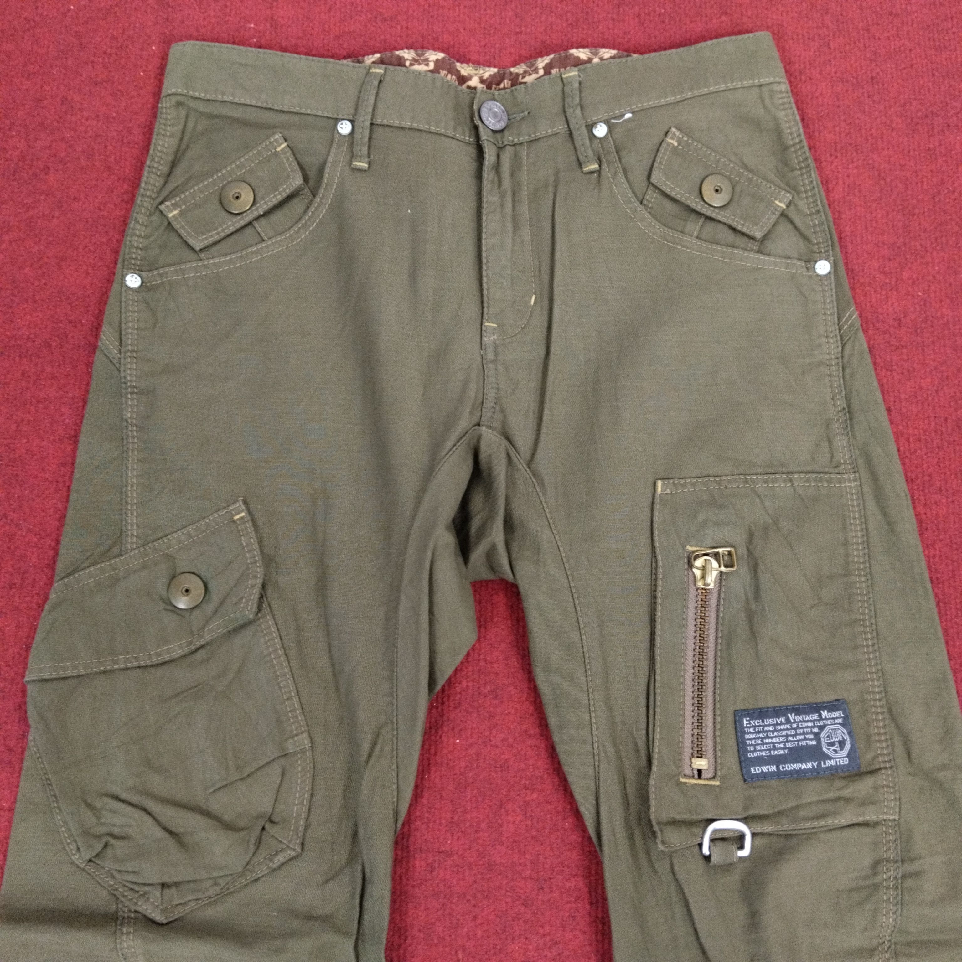 Edwin × Japanese Brand × Vintage EDWIN Japanese Style Cargo Multi Pocket Pants dp1 Size US 32 / EU 48 - 4 Thumbnail