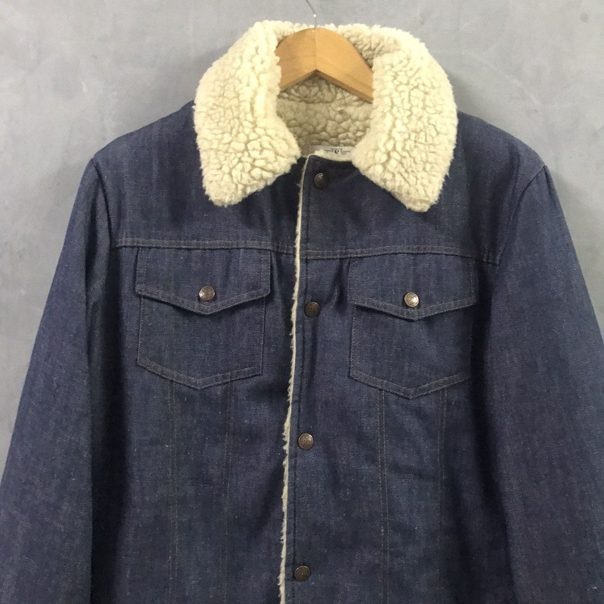 Vintage Vtg 70's 80's - Raritan Sportswear Denim Shearling Jacket Size US S / EU 44-46 / 1 - 4 Thumbnail