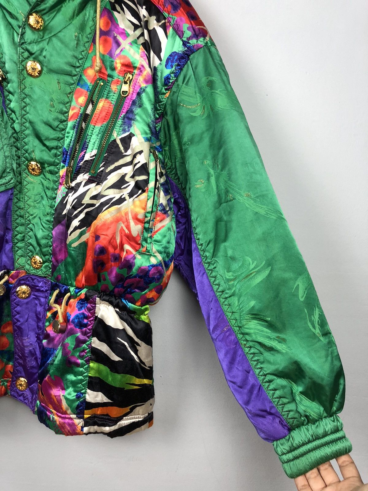 Asics × Vintage 💥Crazy Design💥Vintage 90s Asics Ski Wear Abstract Design Size US L / EU 52-54 / 3 - 3 Thumbnail