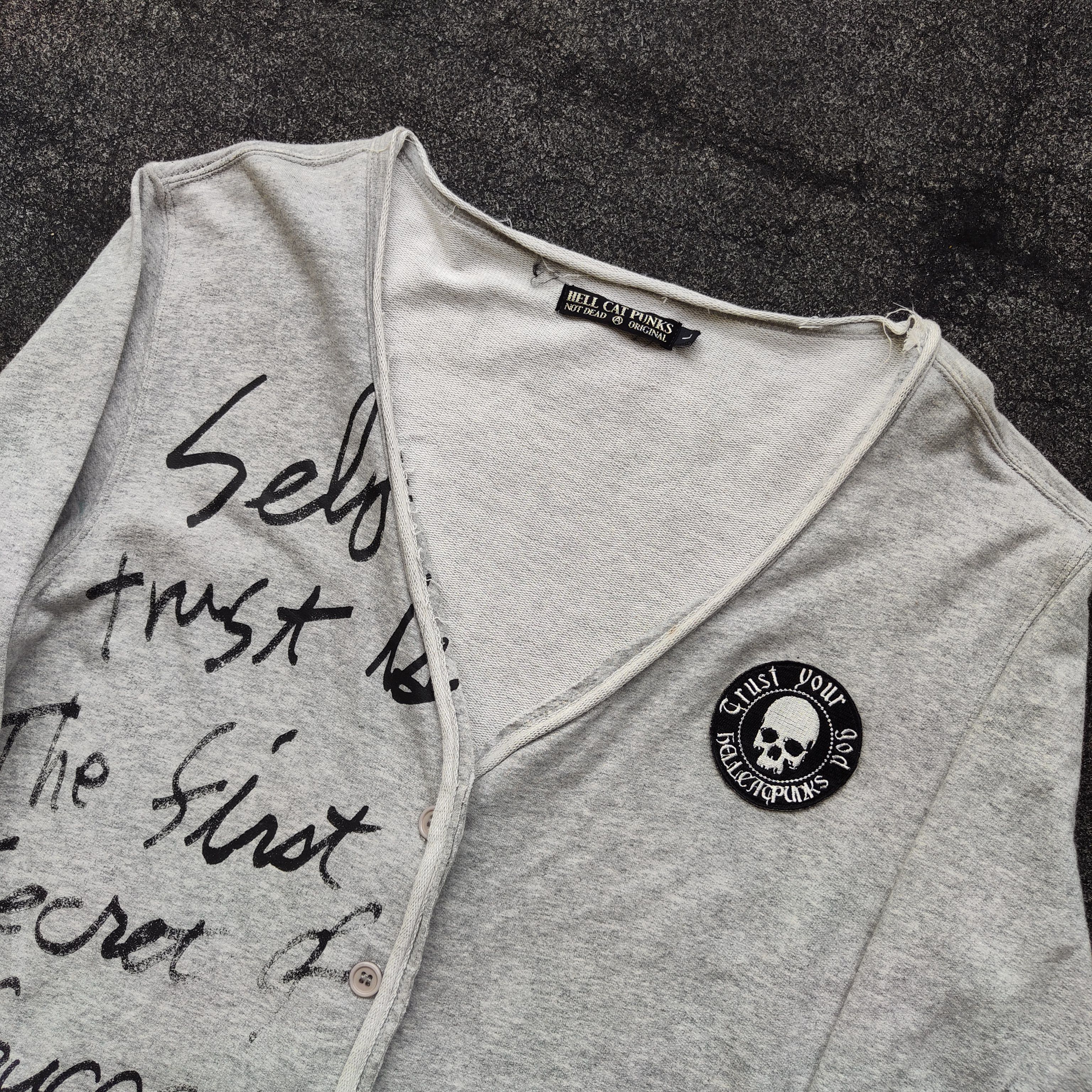 Japanese Brand × Vintage Hell Cat Punks Cardigan Size US L / EU 52-54 / 3 - 2 Thumbnail