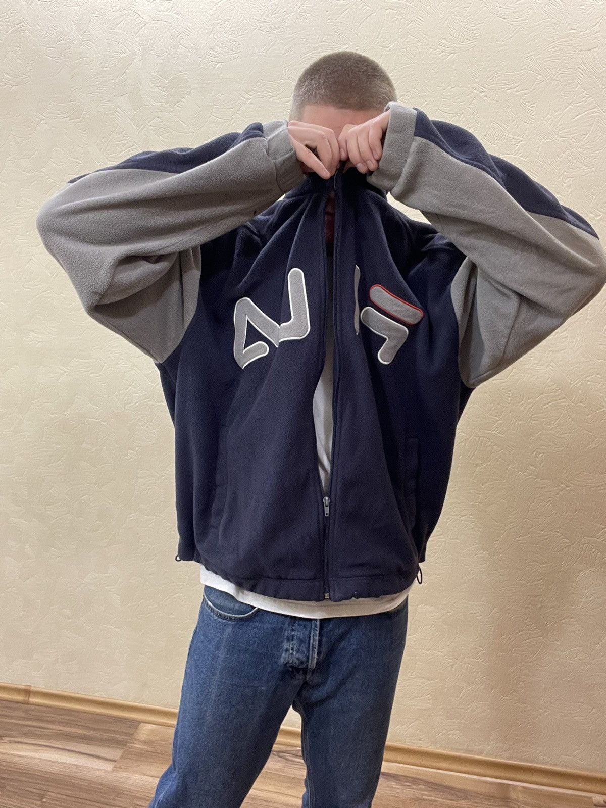 Fila × Vintage Vintage Fila Fleece Zip Sweater Big Logo Size Xl Streetwear Size US XL / EU 56 / 4 - 3 Thumbnail