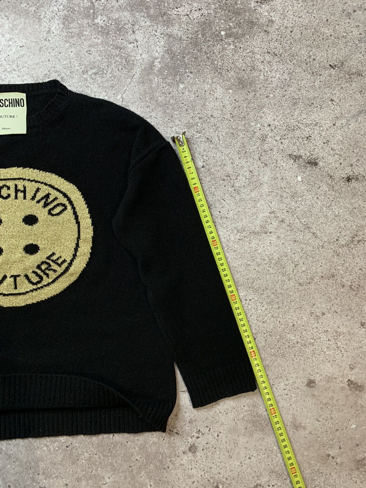 Moschino × Vintage Vintage Moschino Couture Gold Logo Sweater Size M / US 6-8 / IT 42-44 - 12 Thumbnail