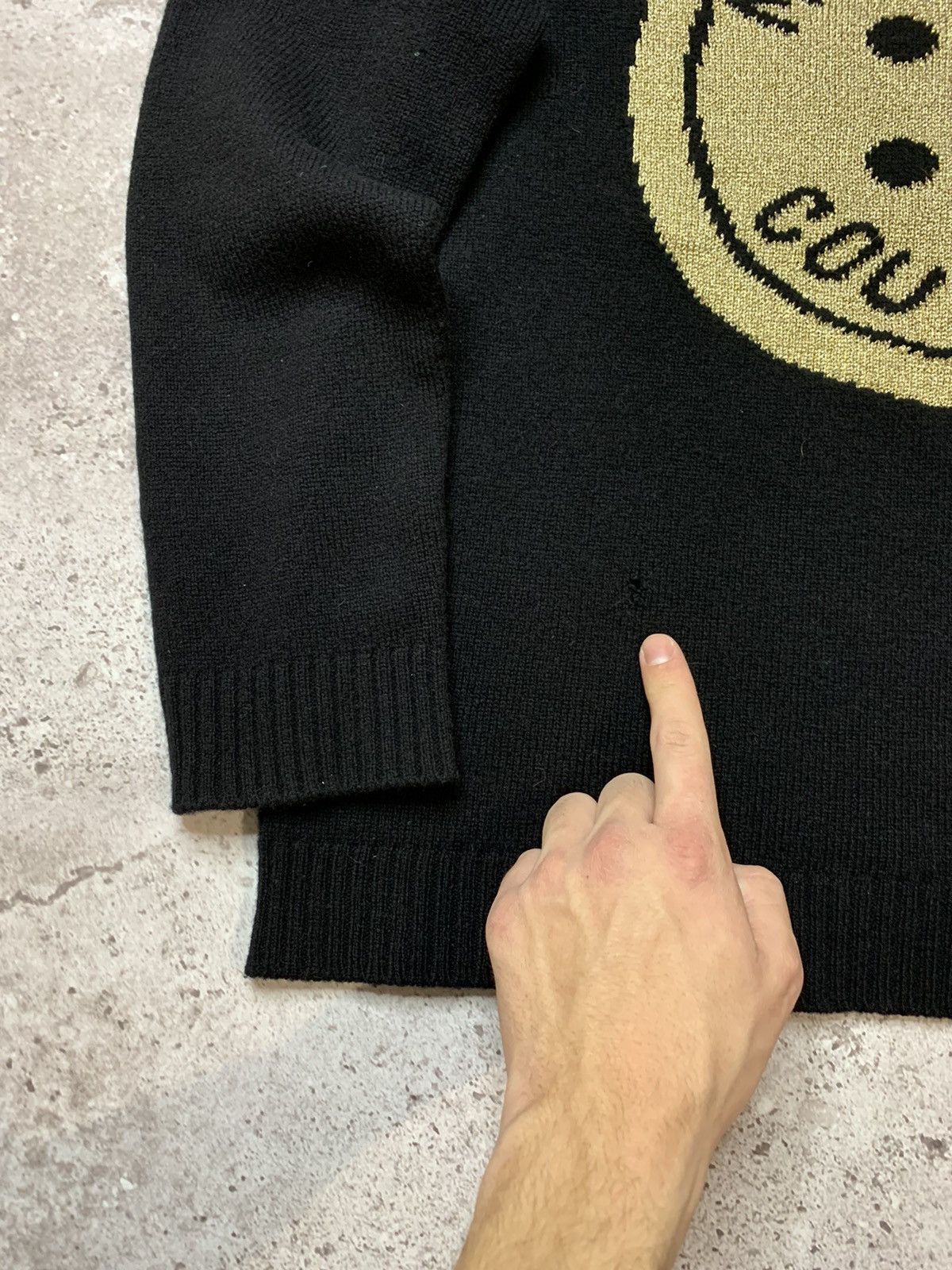 Moschino × Vintage Vintage Moschino Couture Gold Logo Sweater Size M / US 6-8 / IT 42-44 - 4 Thumbnail