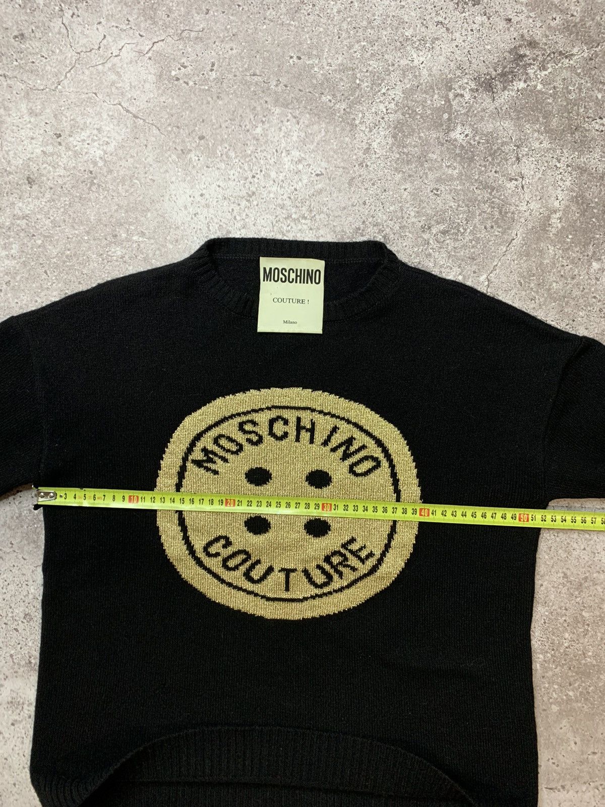 Moschino × Vintage Vintage Moschino Couture Gold Logo Sweater Size M / US 6-8 / IT 42-44 - 14 Thumbnail