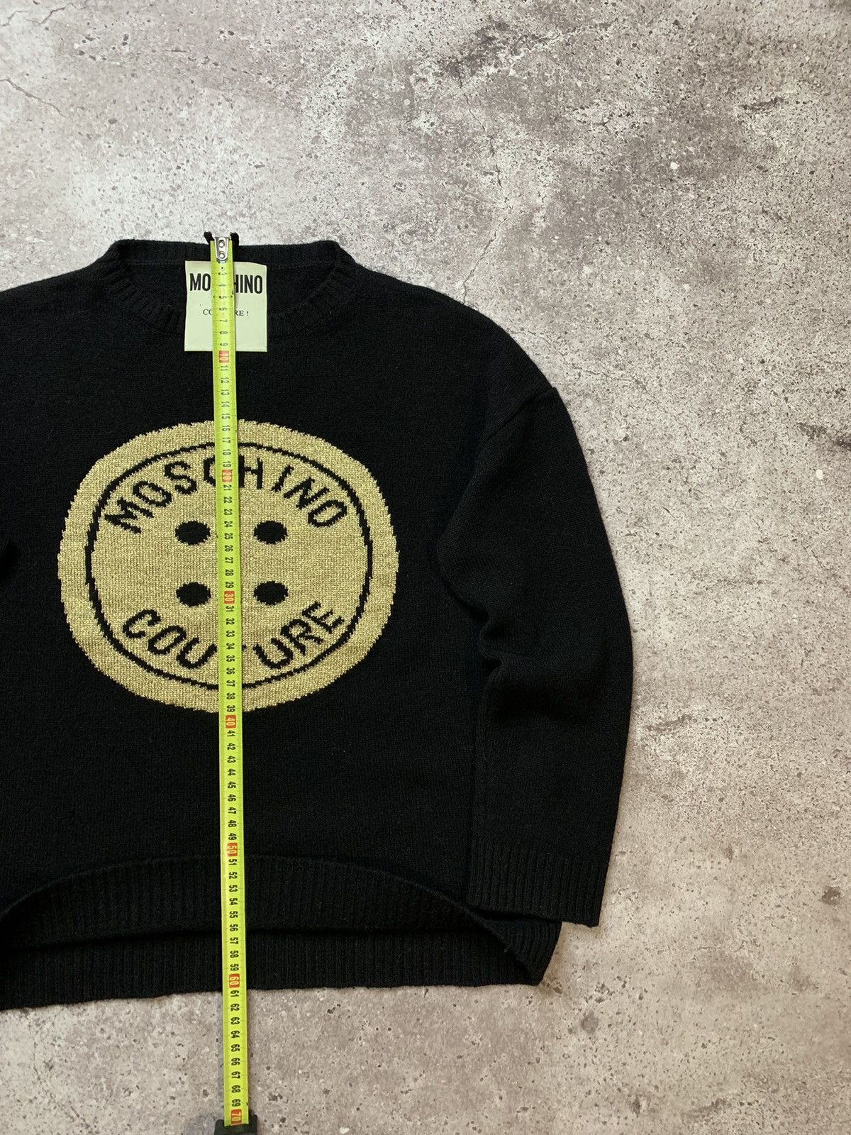 Moschino × Vintage Vintage Moschino Couture Gold Logo Sweater Size M / US 6-8 / IT 42-44 - 11 Thumbnail