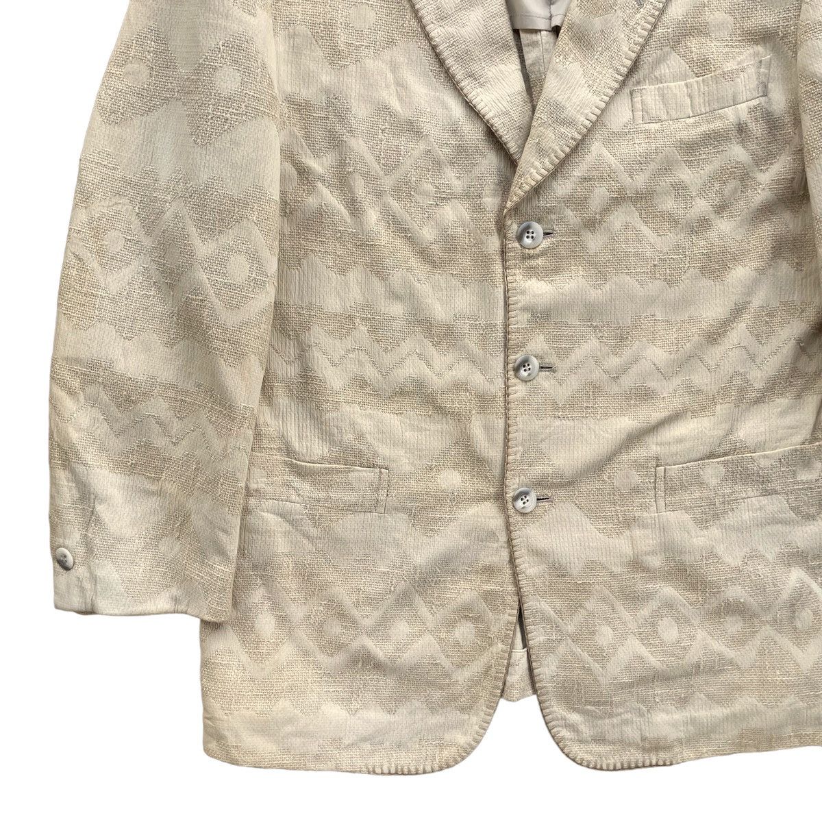 Designer × Lanvin × Vintage 💥 LANVIN BUTTON LIGHT JACKET BLAZER COAT Size US L / EU 52-54 / 3 - 4 Thumbnail
