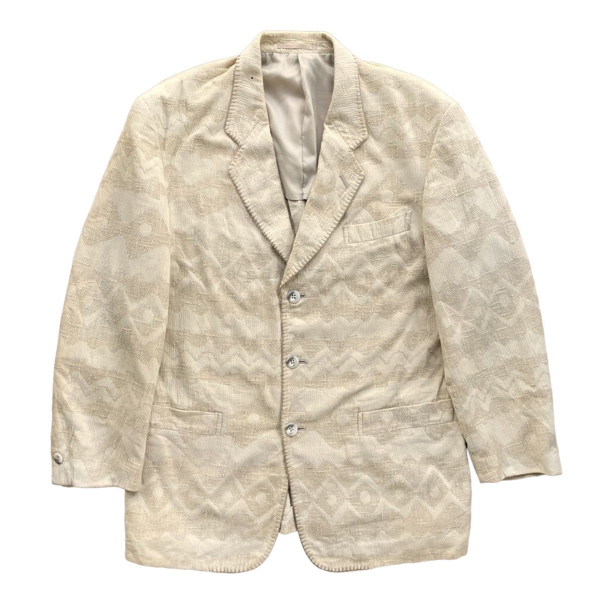Designer × Lanvin × Vintage 💥 LANVIN BUTTON LIGHT JACKET BLAZER COAT Size US L / EU 52-54 / 3 - 1 Thumbnail