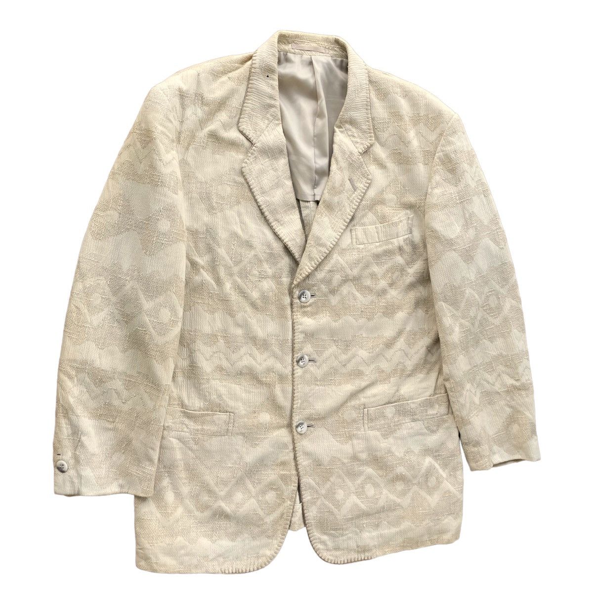 Designer × Lanvin × Vintage 💥 LANVIN BUTTON LIGHT JACKET BLAZER COAT Size US L / EU 52-54 / 3 - 2 Thumbnail