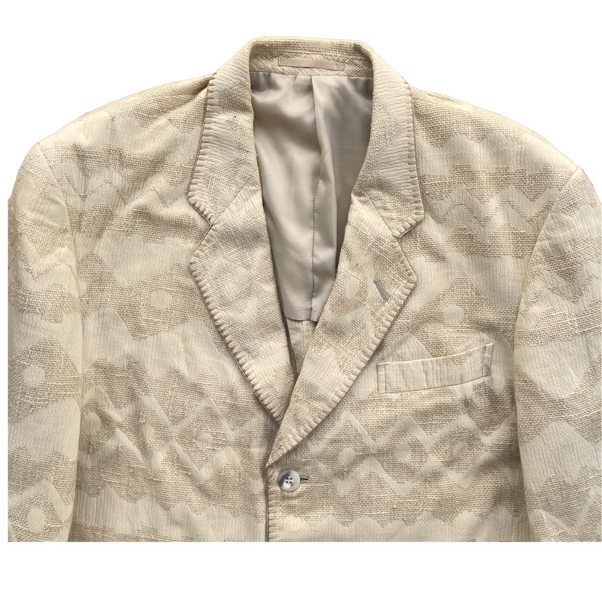 Designer × Lanvin × Vintage 💥 LANVIN BUTTON LIGHT JACKET BLAZER COAT Size US L / EU 52-54 / 3 - 5 Thumbnail