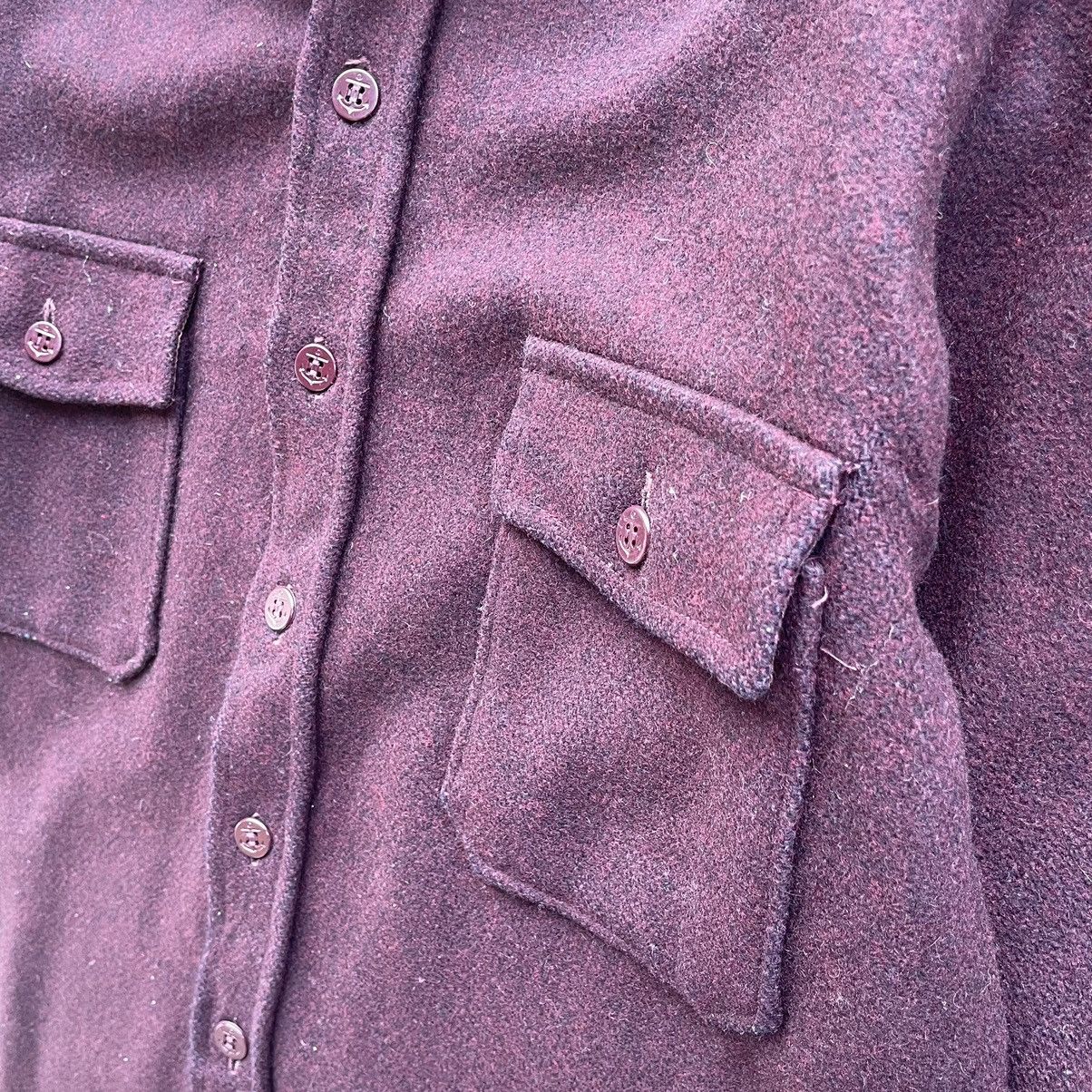The Workers Club × Vintage 💥 60s PETERS WHALERS MEN CLASSIC WOOL BUTTON SHIRT Size US M / EU 48-50 / 2 - 5 Thumbnail