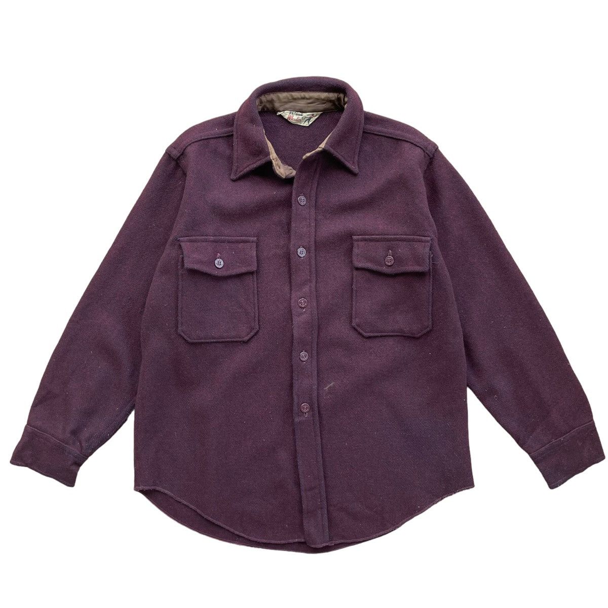 The Workers Club × Vintage 💥 60s PETERS WHALERS MEN CLASSIC WOOL BUTTON SHIRT Size US M / EU 48-50 / 2 - 1 Thumbnail