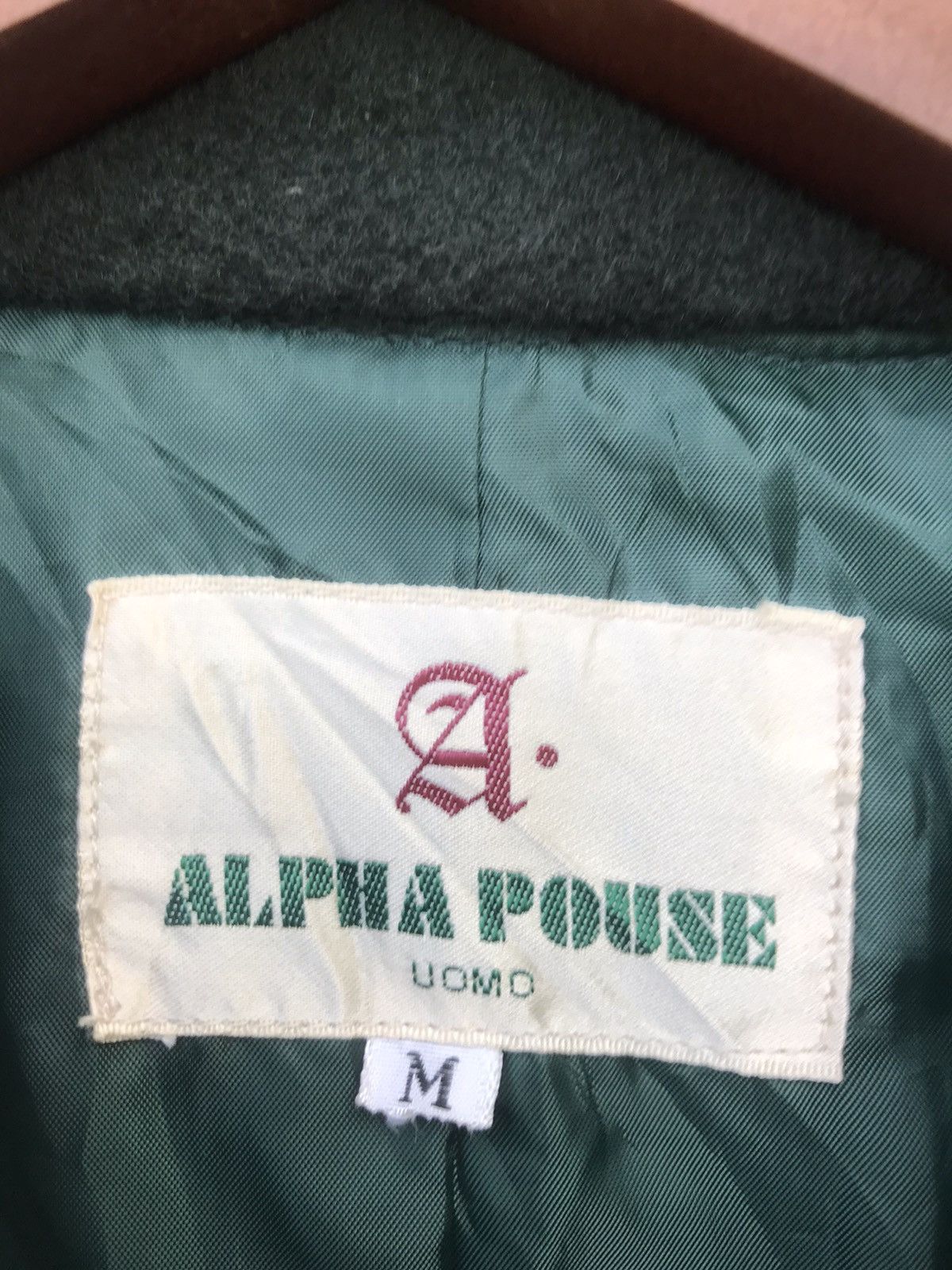 Japanese Brand Vintage Alpha Pouse Uomo Forest Green Wool Jacket Size M Size US L / EU 52-54 / 3 - 3 Thumbnail