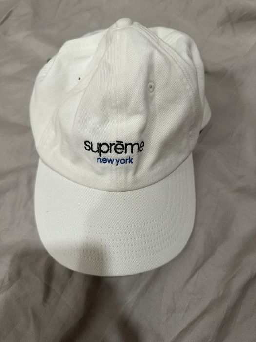 Supreme Supreme Classic Logo Corduroy Cap 6 Panel Hat, Leather