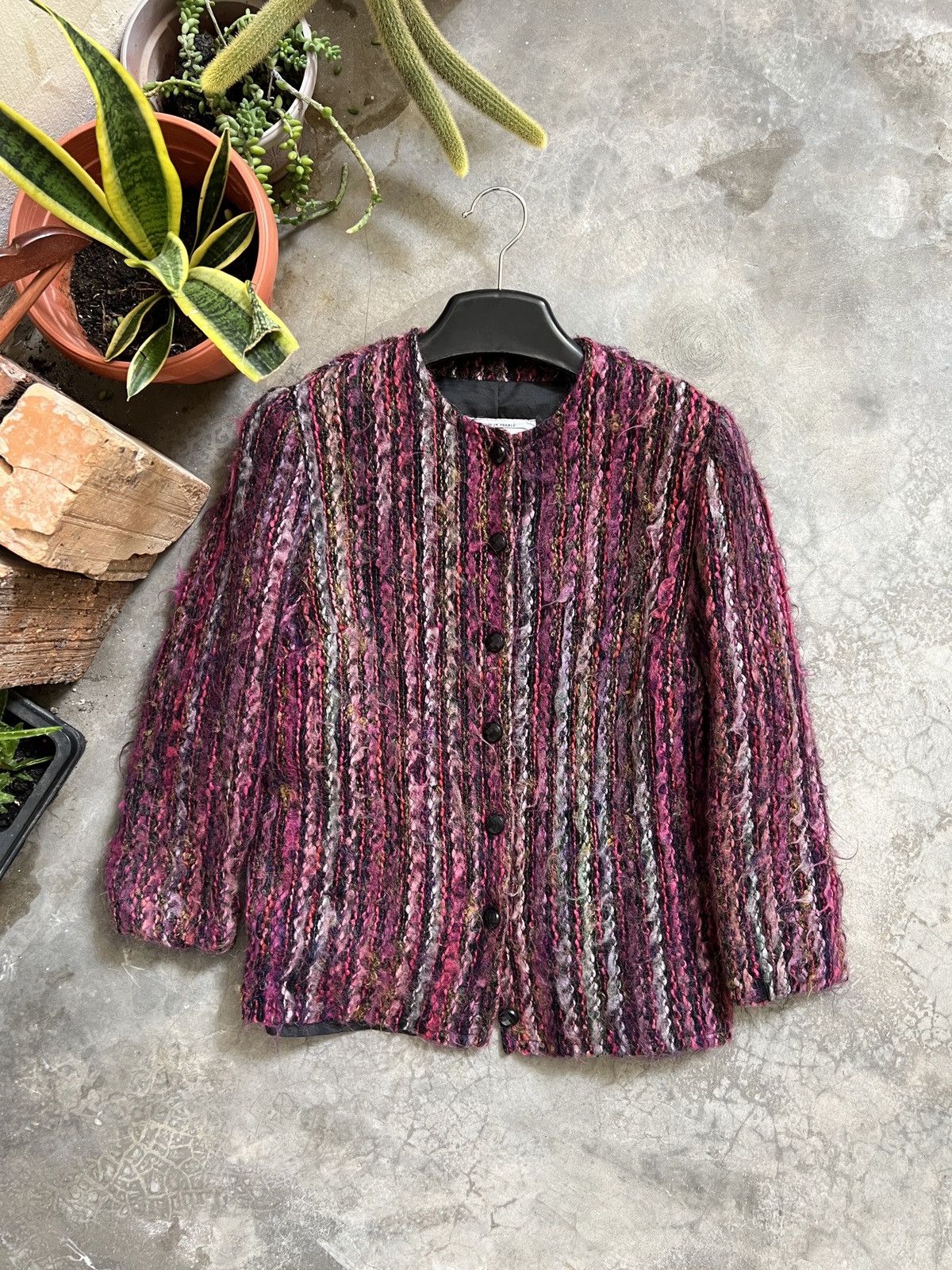 Other × Vintage Steals 💫 Wool Mohair Quilted Paris Cardigan Size US S / EU 44-46 / 1 - 1 Thumbnail