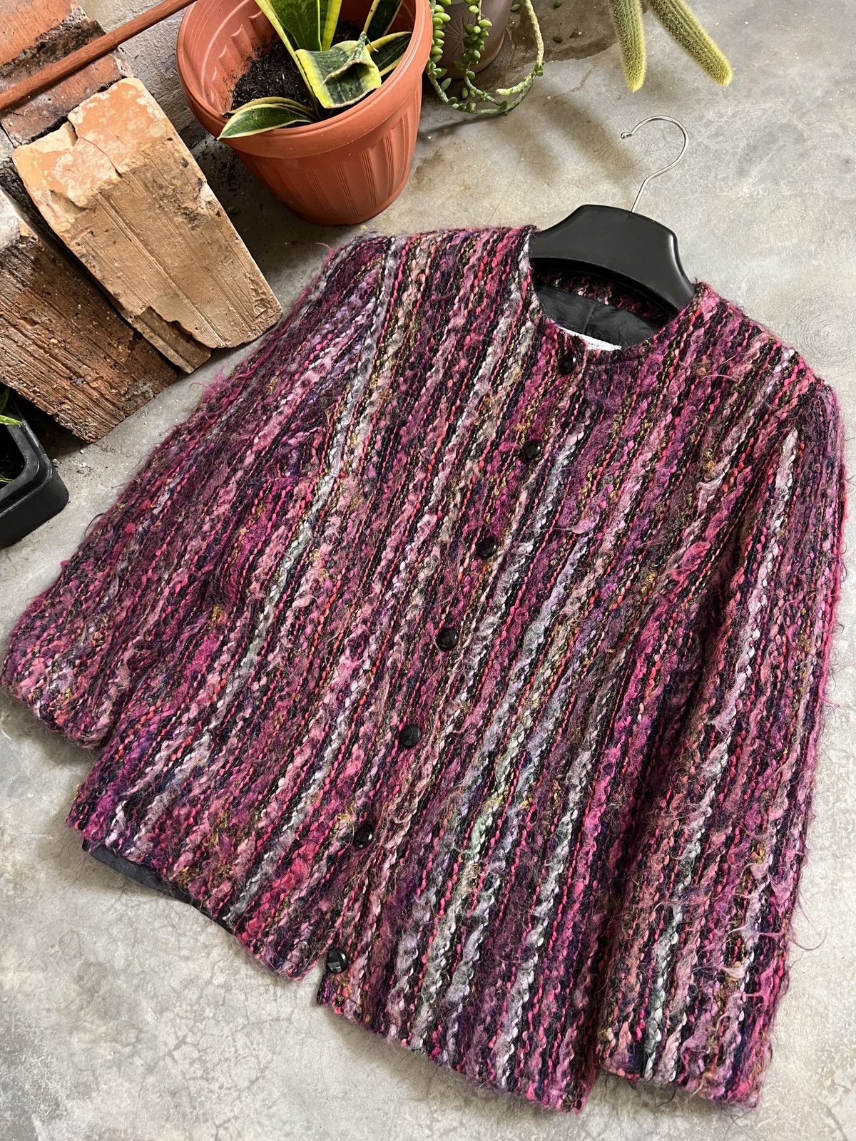 Other × Vintage Steals 💫 Wool Mohair Quilted Paris Cardigan Size US S / EU 44-46 / 1 - 4 Thumbnail