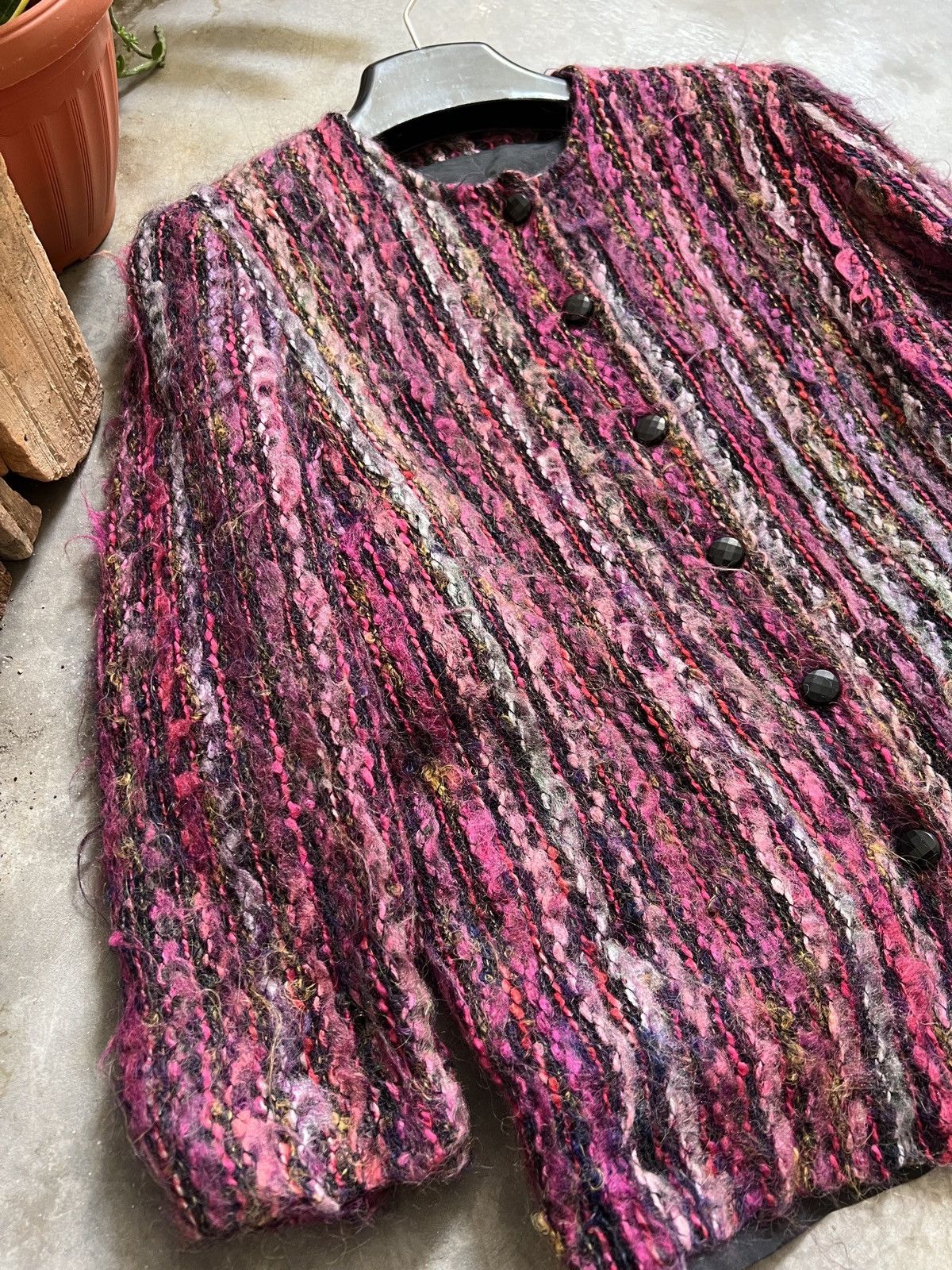 Other × Vintage Steals 💫 Wool Mohair Quilted Paris Cardigan Size US S / EU 44-46 / 1 - 8 Thumbnail