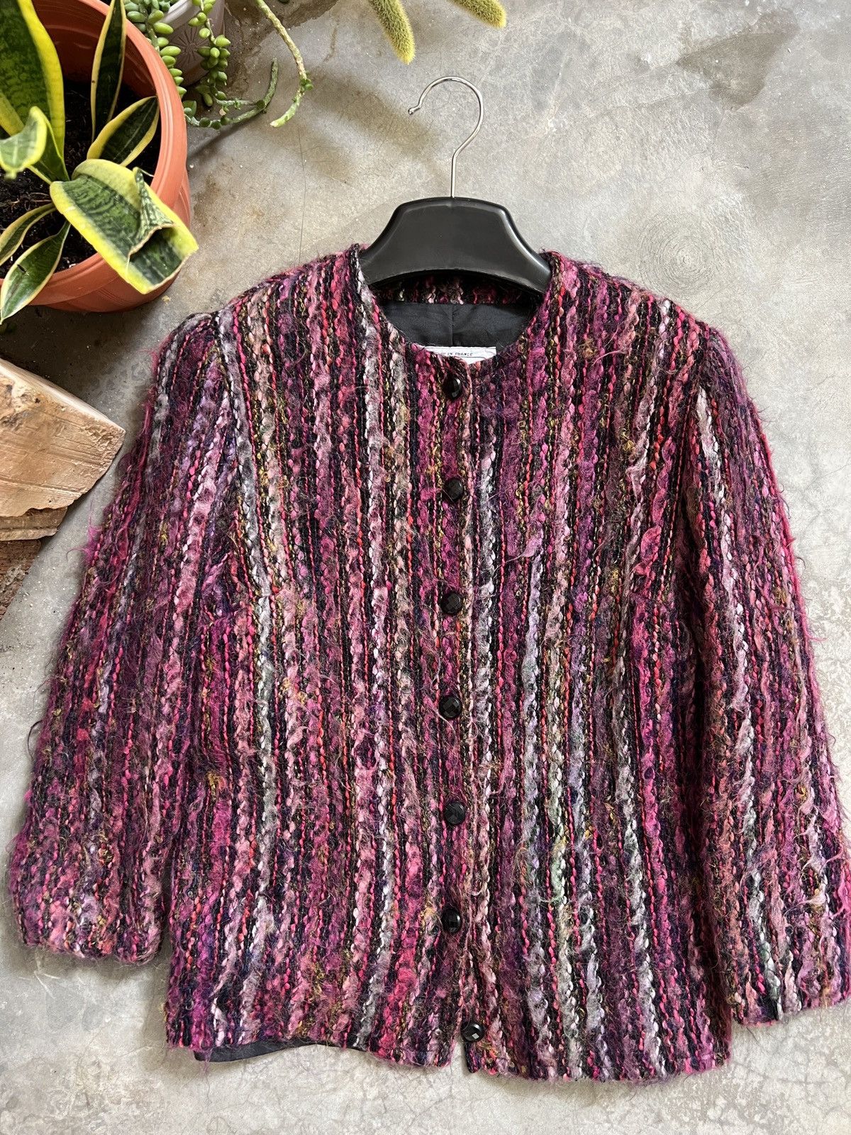 Other × Vintage Steals 💫 Wool Mohair Quilted Paris Cardigan Size US S / EU 44-46 / 1 - 2 Thumbnail