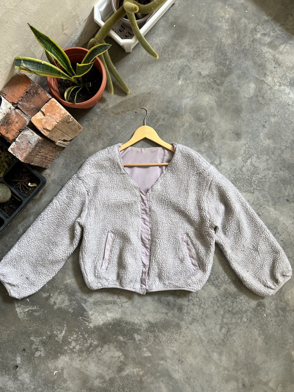 Vintage Vintage 🖤 Deep Pile Sherpa Riversible Cardigan Size US M / EU 48-50 / 2 - 2 Thumbnail