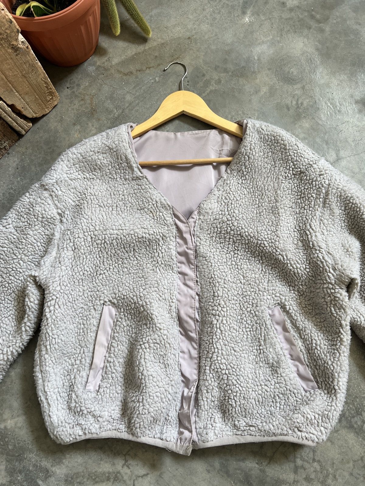 Vintage Vintage 🖤 Deep Pile Sherpa Riversible Cardigan Size US M / EU 48-50 / 2 - 4 Thumbnail