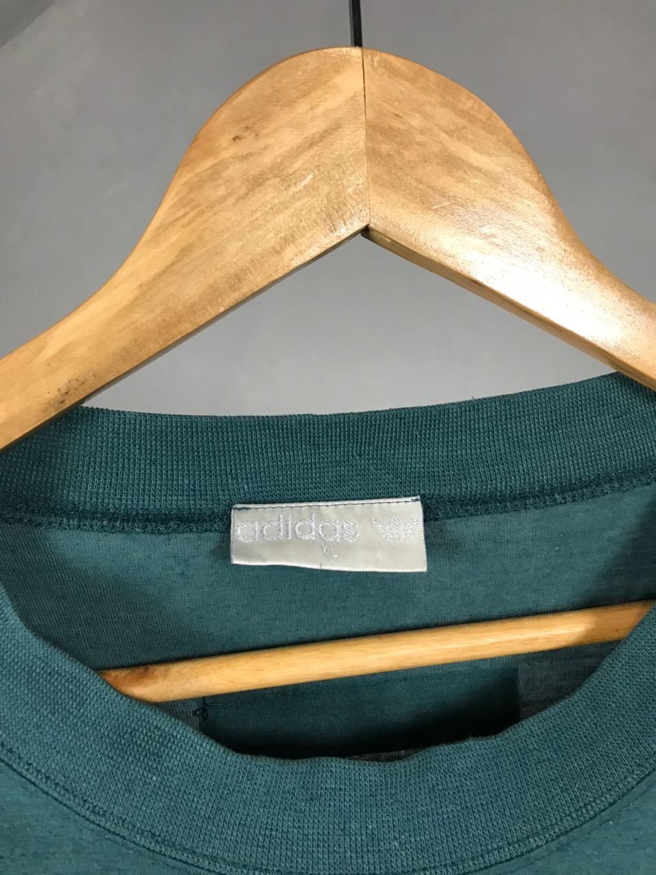 Adidas Adidas vintage turquoise tee Size US XL / EU 56 / 4 - 11 Thumbnail