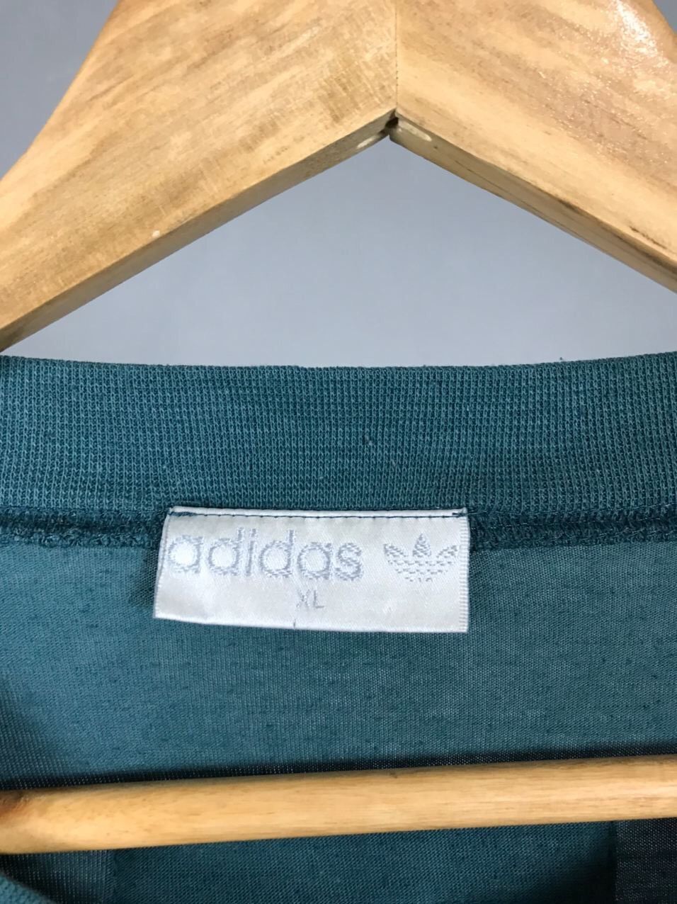 Adidas Adidas vintage turquoise tee Size US XL / EU 56 / 4 - 4 Thumbnail