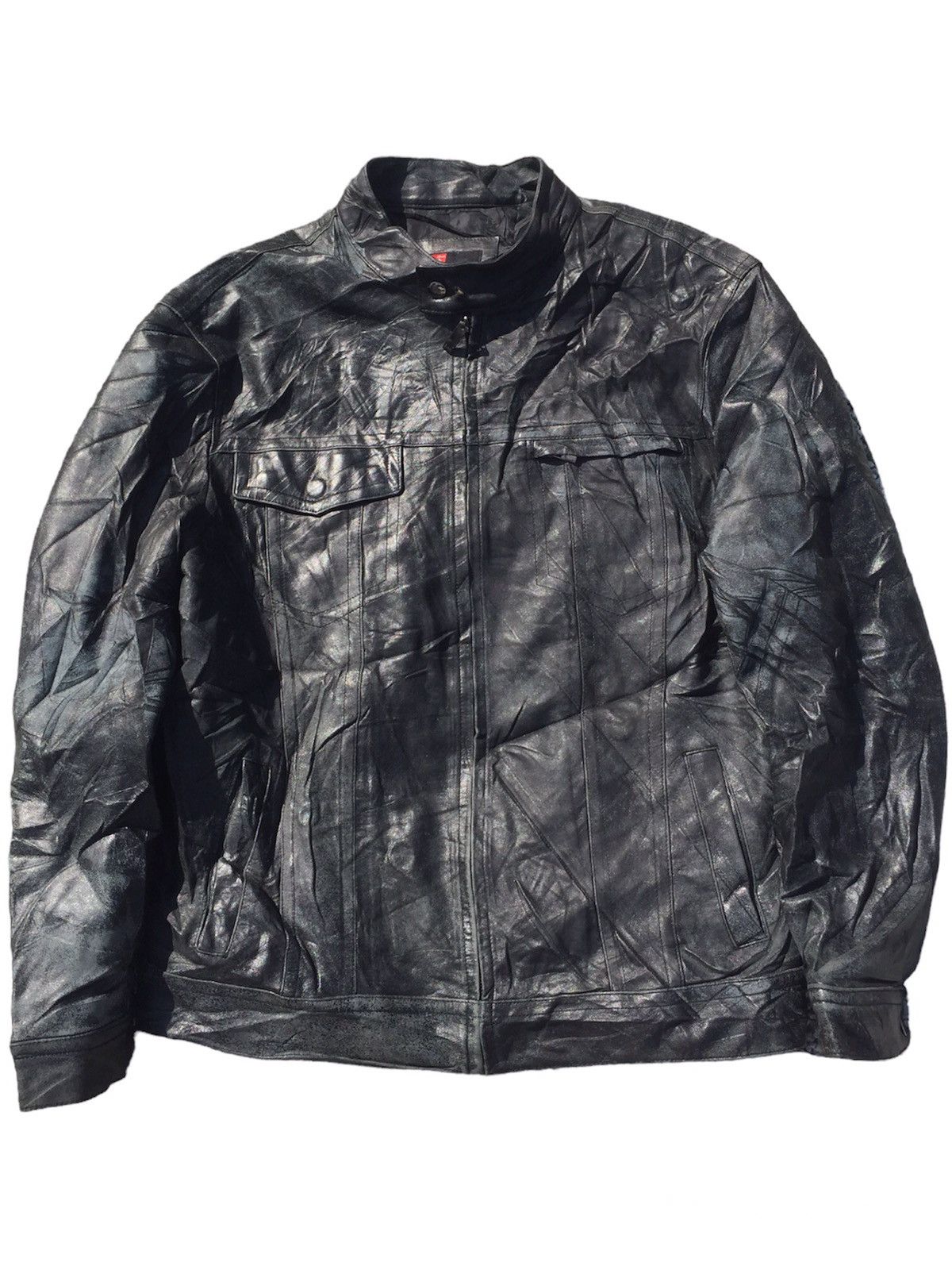 Faded Worn Lee Leather Jacket