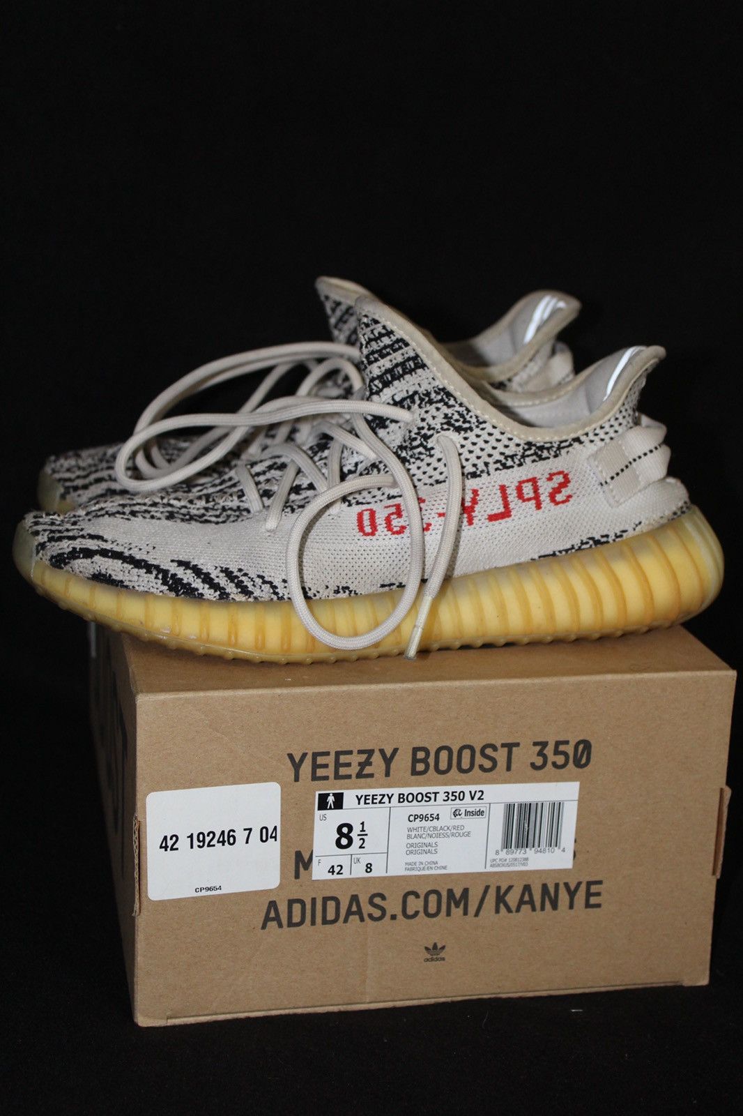 adidas gazelle silver green womens Yezzy boost 350 V2 Zebra – Zeuskicks main image 1