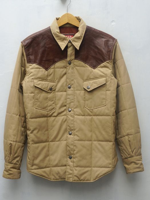 Sugar Cane Sugar Cane Leather Yoke Western Down Jacket | Grailed