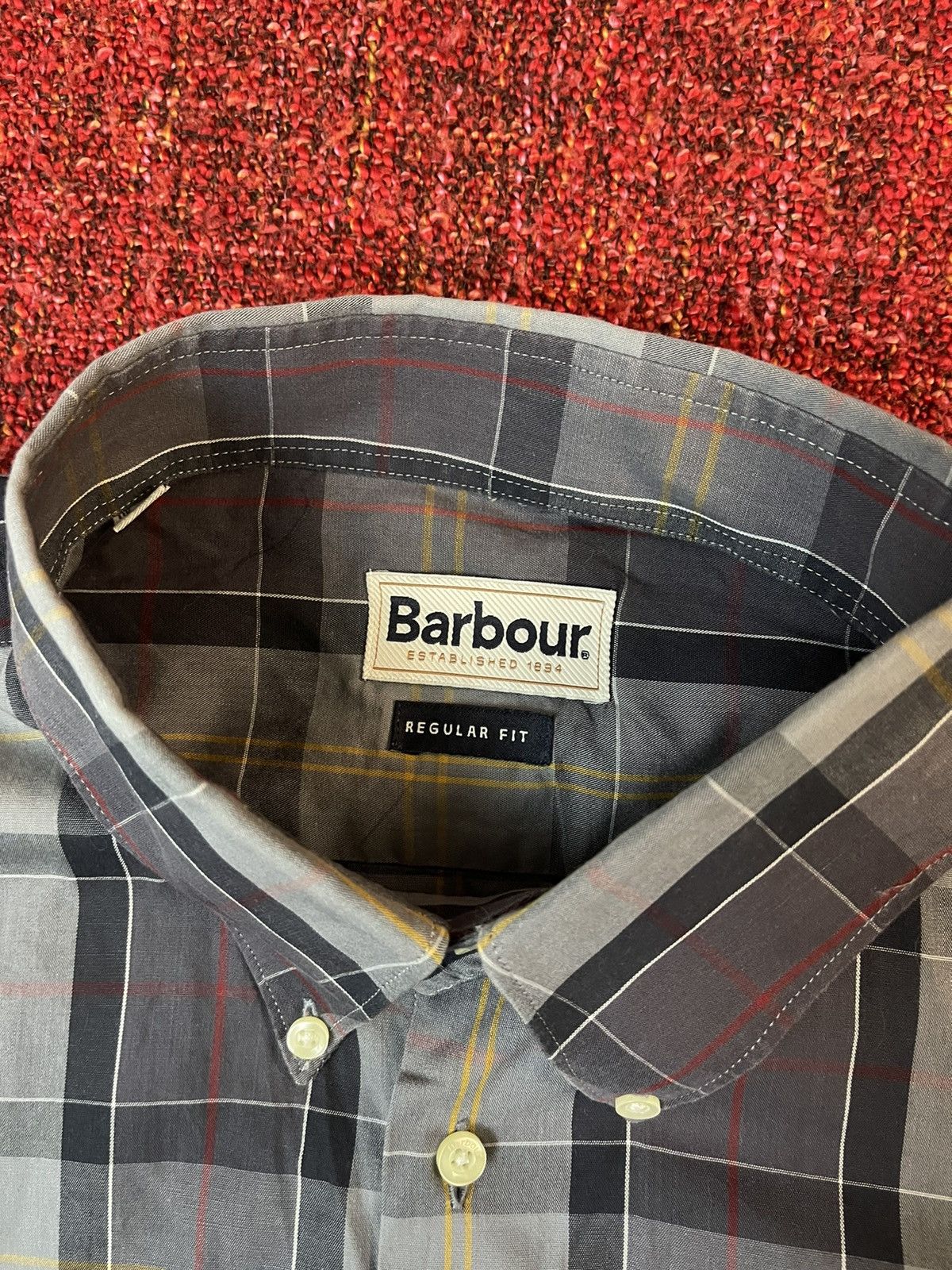 Barbour × Designer × Vintage Barbour vintage grey tartan shirt Size US L / EU 52-54 / 3 - 5 Thumbnail