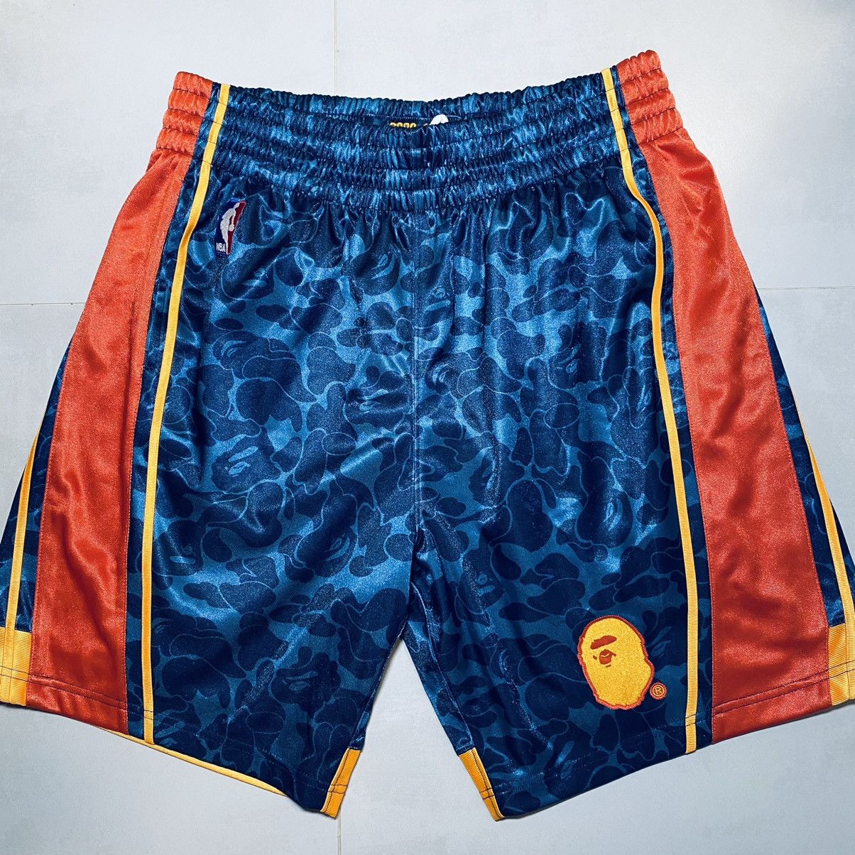 BAPE x Mitchell & on sale Ness x NBA Golden State Warriors Basketball Shorts