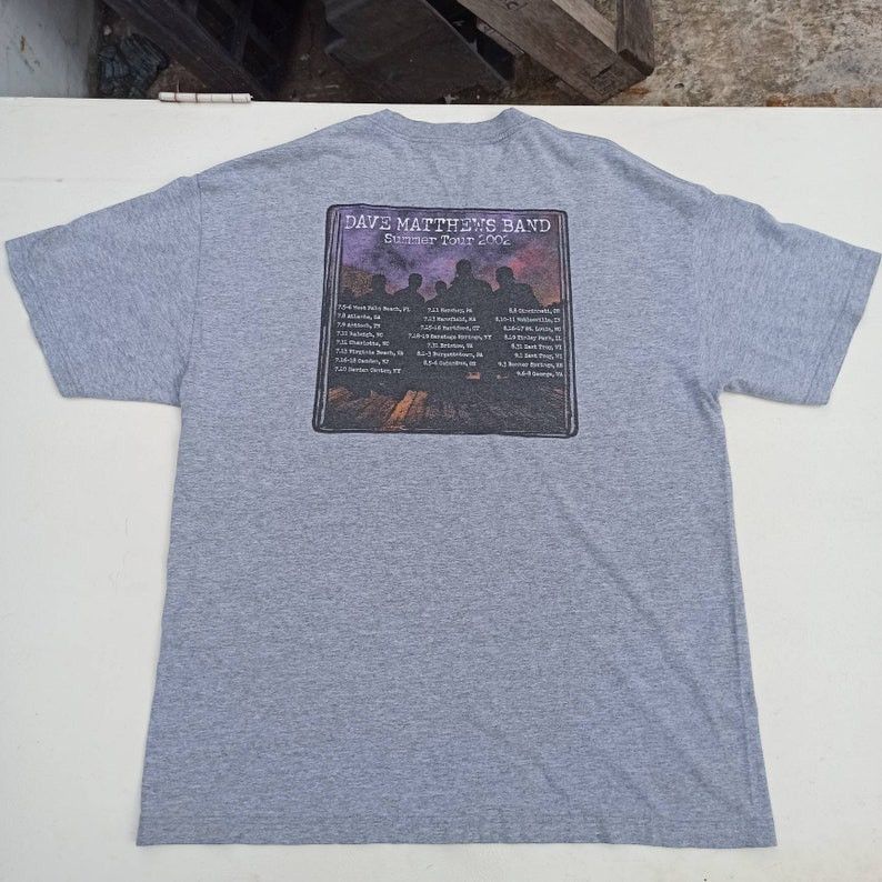 Band Tees ♦️VINTAGE DAVE MATTHEWS BAND 2002 T SHIRT Size US XL / EU 56 / 4 - 3 Thumbnail