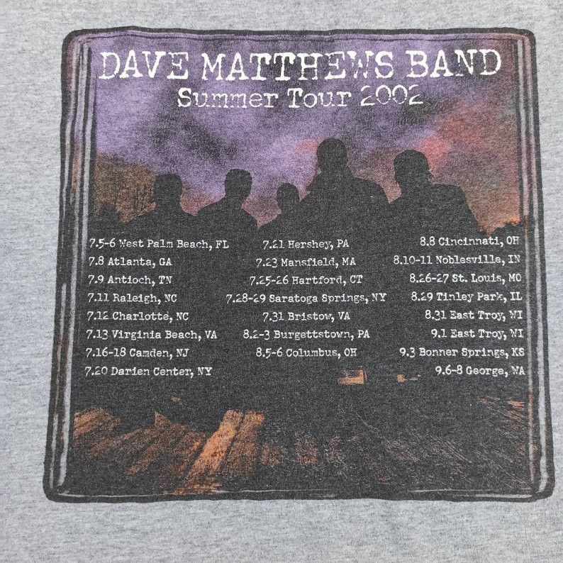 Band Tees ♦️VINTAGE DAVE MATTHEWS BAND 2002 T SHIRT Size US XL / EU 56 / 4 - 8 Thumbnail