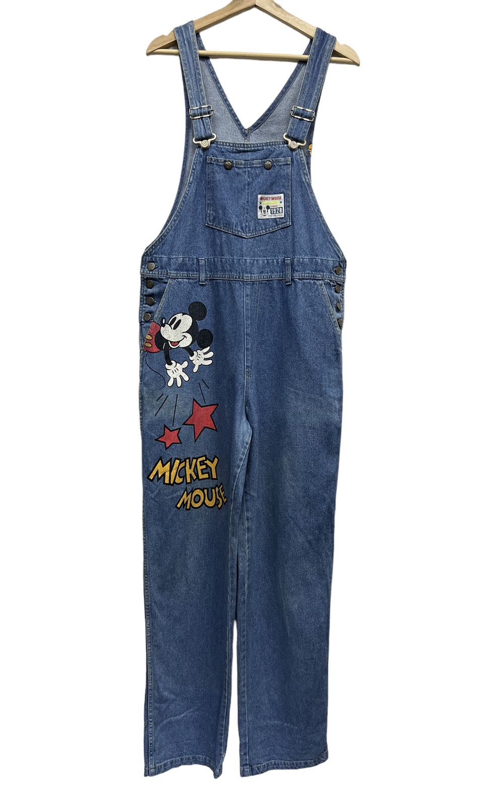 Disney 🔥🐭RARE 90’s MICKEY MOUSE By POPPINS JAPAN Denim Overall Size US 30 / EU 46 - 4 Thumbnail