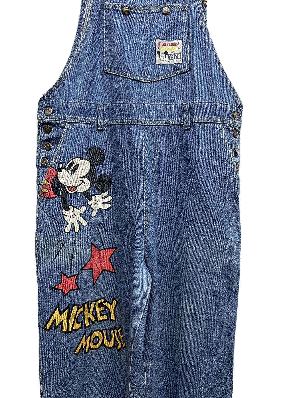 Disney 🔥🐭RARE 90’s MICKEY MOUSE By POPPINS JAPAN Denim Overall Size US 30 / EU 46 - 3 Thumbnail