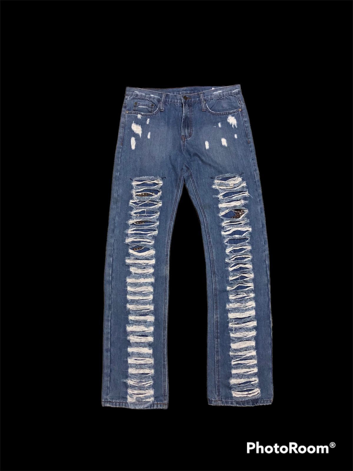 Other RIPPED⚡️⚡️STUDDED PLAY ME DISTRESSED DENIM Size US 34 / EU 50 - 1 Thumbnail