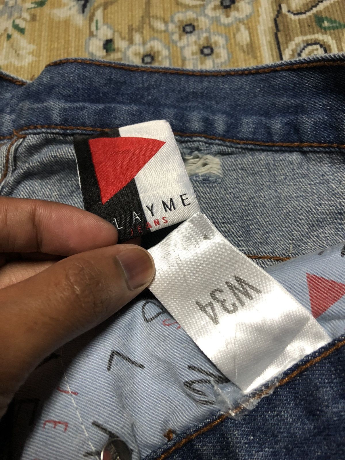 Other RIPPED⚡️⚡️STUDDED PLAY ME DISTRESSED DENIM Size US 34 / EU 50 - 4 Thumbnail