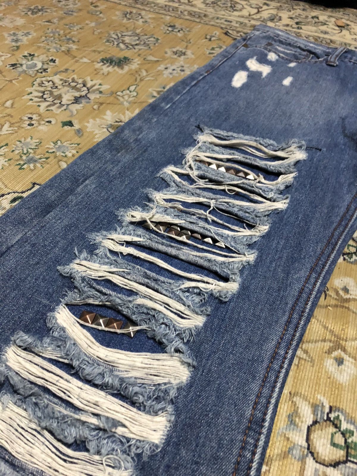 Other RIPPED⚡️⚡️STUDDED PLAY ME DISTRESSED DENIM Size US 34 / EU 50 - 5 Thumbnail