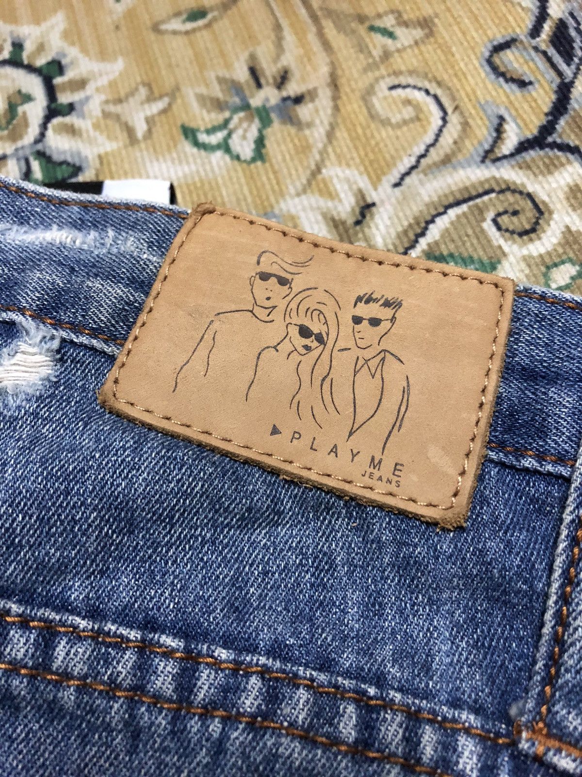 Other RIPPED⚡️⚡️STUDDED PLAY ME DISTRESSED DENIM Size US 34 / EU 50 - 3 Thumbnail