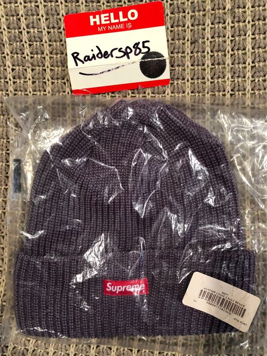 Supreme Supreme Loose Gauge Beanie Heather Purple Size ONE SIZE - 1 Preview