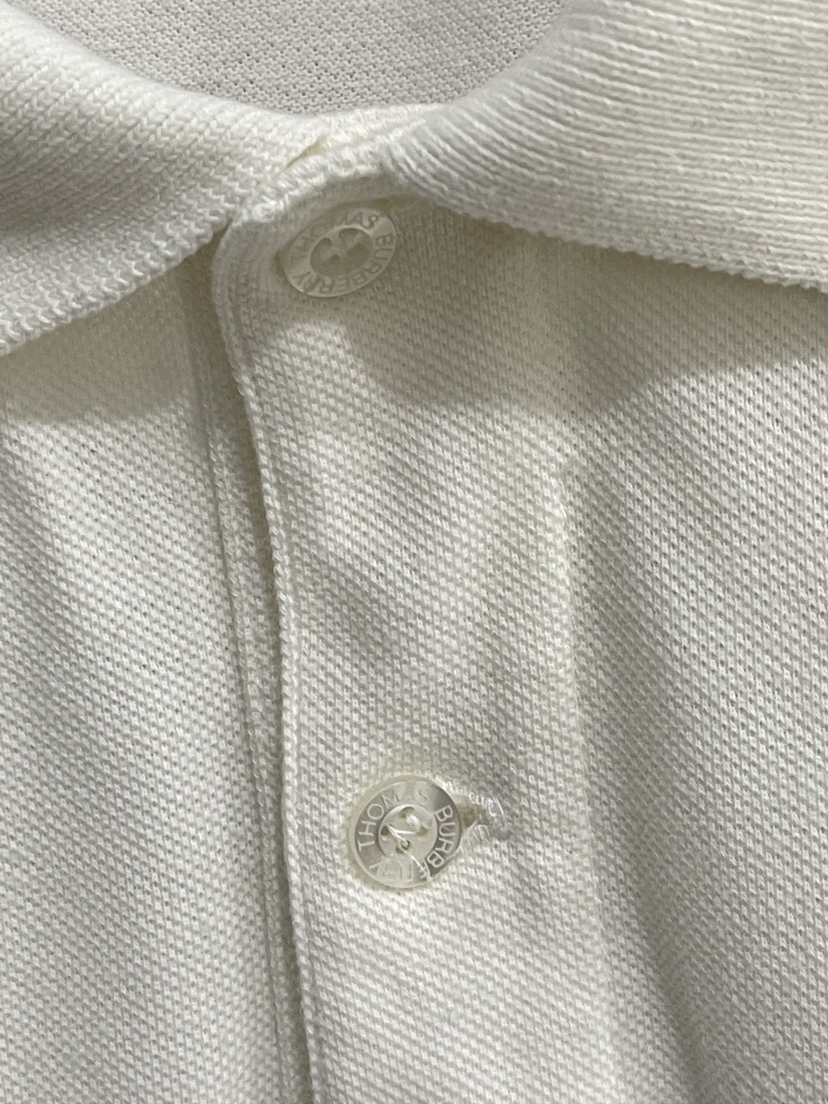 Burberry 🔥 vintage TB Burberry polo tshirt size M white Size US M / EU 48-50 / 2 - 7 Thumbnail