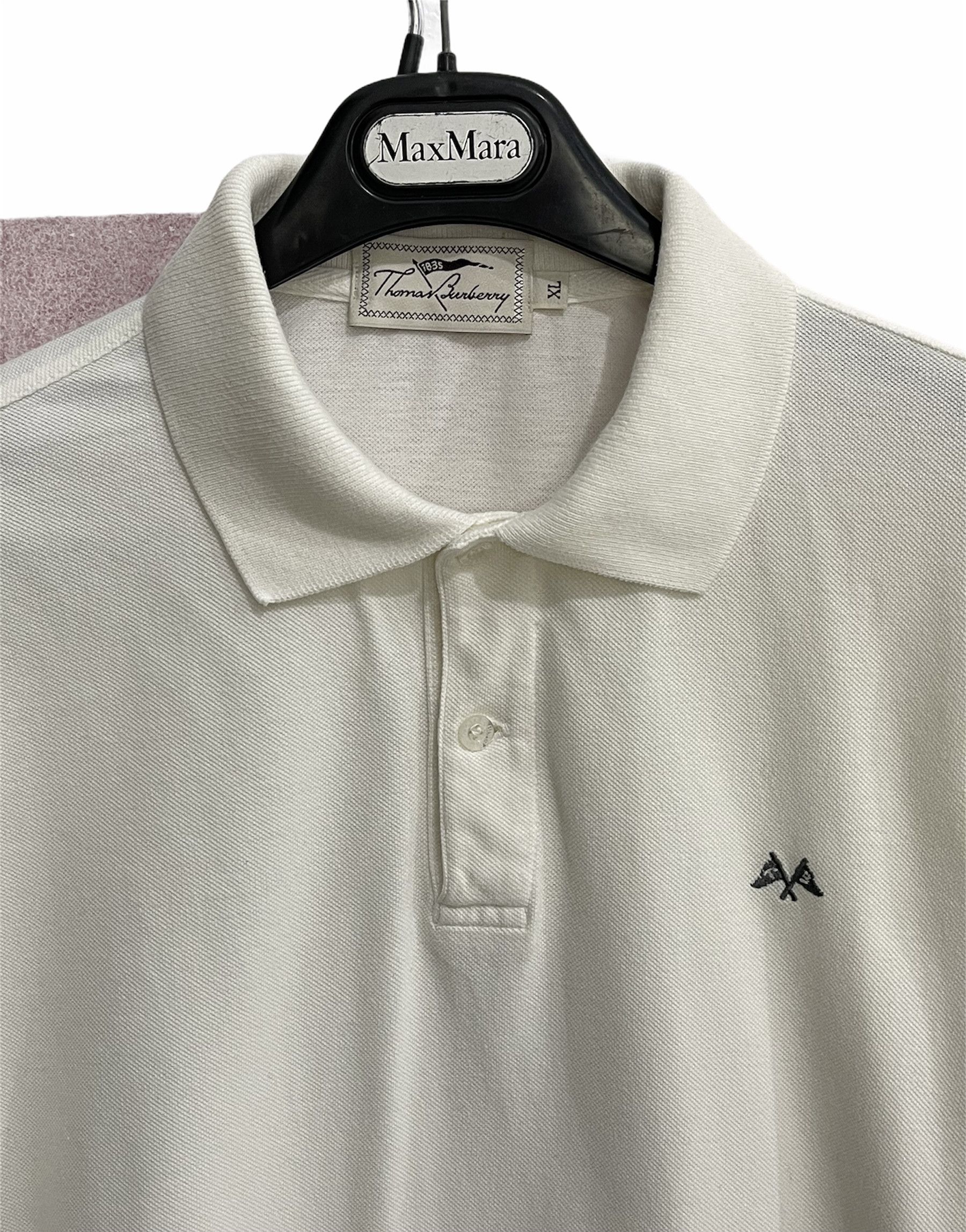 Burberry 🔥 vintage TB Burberry polo tshirt size M white Size US M / EU 48-50 / 2 - 4 Thumbnail